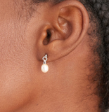 Silver Pearl Drop Stud Earrings - Ania Haie