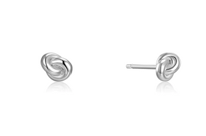 Silver Knot Stud Earrings - Ania Haie